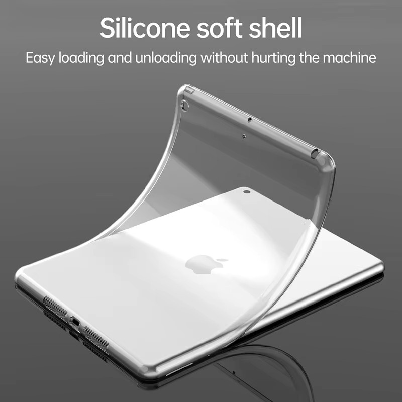 Stoßfeste Silikonhülle von Fudan für Apple iPad Pro, Air und Mini in Transparent - Bild 4