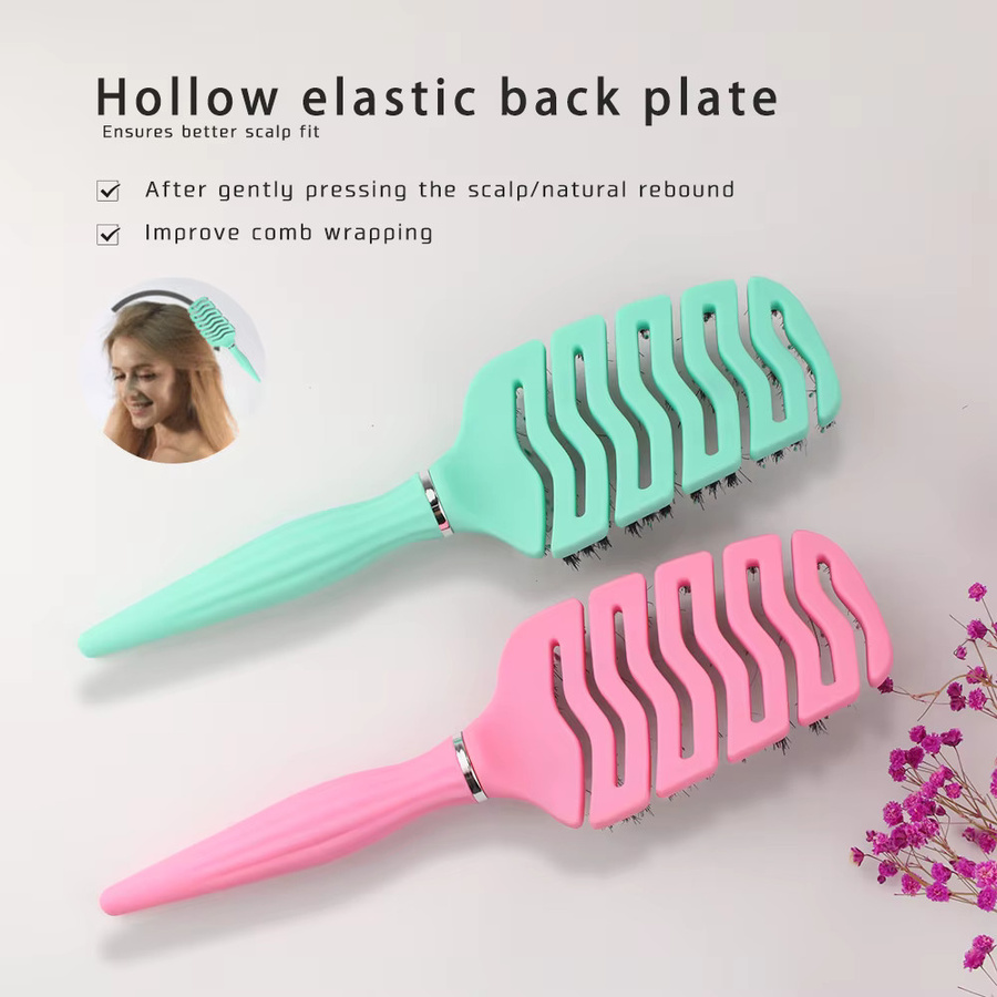 Paddel Haar Bürste für lockiges Haar, Nylon, Unisex - Bild 3