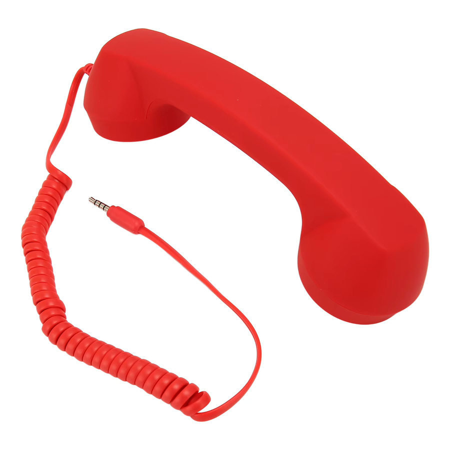 Aramox Retro-Telefonhörer in Gelb mit 3,5-mm-Stecker für Smartphones und Computer - Bild 3