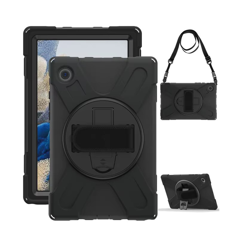 Ajiuyu Robuste Silikon Schutzhülle für Samsung Galaxy Tab A8 10.5 Zoll SM-X200 SM-X205 in Schwarz - Bild 6
