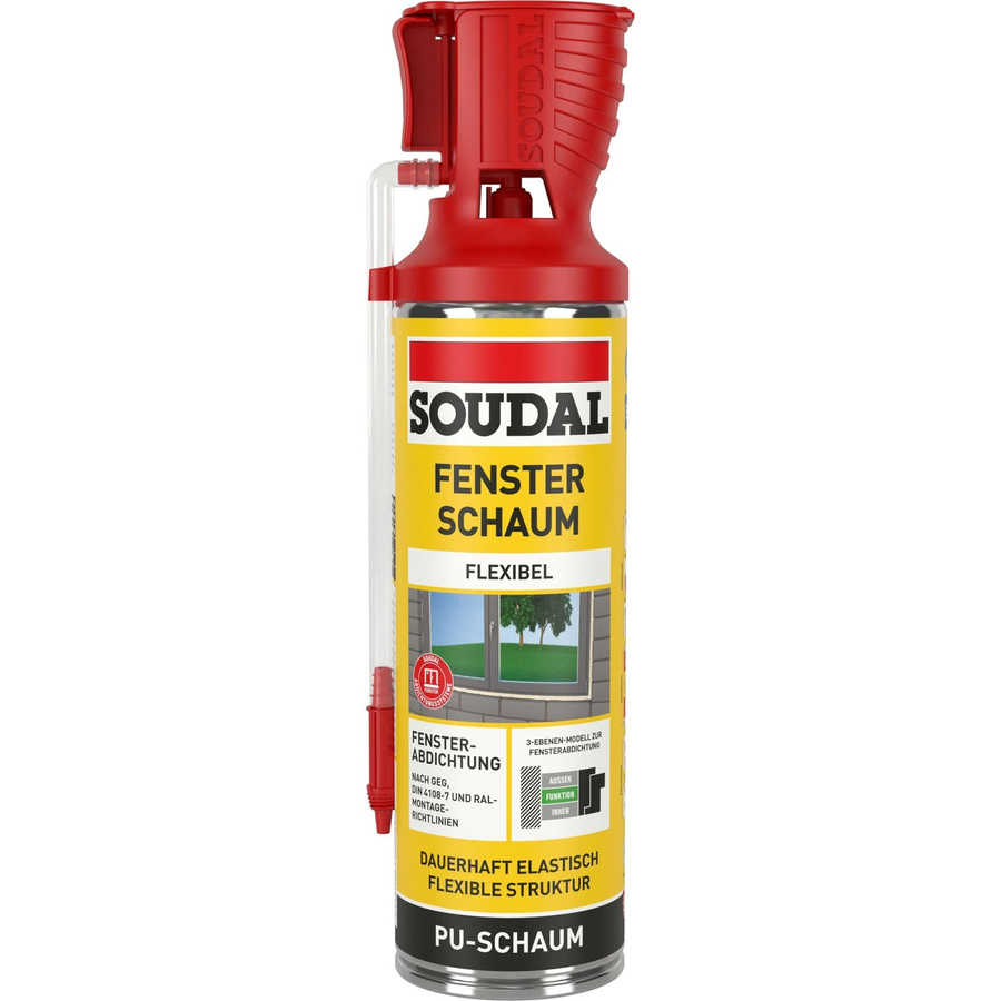 Soudal Fensterschaum B2 Genius Gun aus Polyurethan in Beige, 500 ml - Bild 2