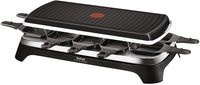 Tefal Gourmet Raclette-Grill RE4588 in Schwarz und Silber mit Edelstahlgehäuse, 10 Personen, Non-Stick-Beschichtung und Riffelplatte - Bild 3