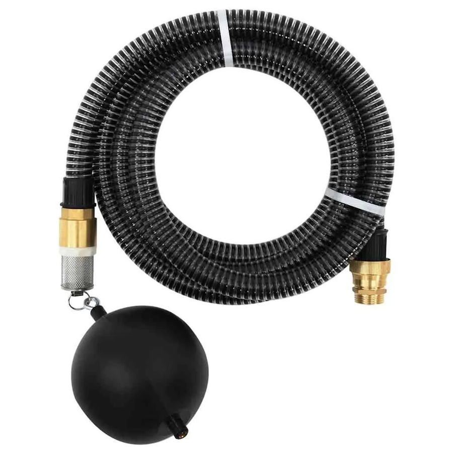 vidaXL Saugschlauch aus PVC mit Messing-Anschlüssen in Schwarz, Länge: 7 m - Bild 2