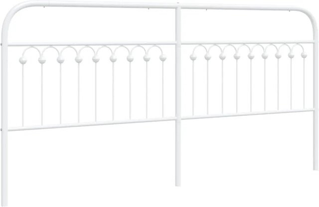 vidaXL Ersatz-Kopfteil aus Metall in Weiß für das Schlafzimmer, Breite: 200 cm - Bild 1