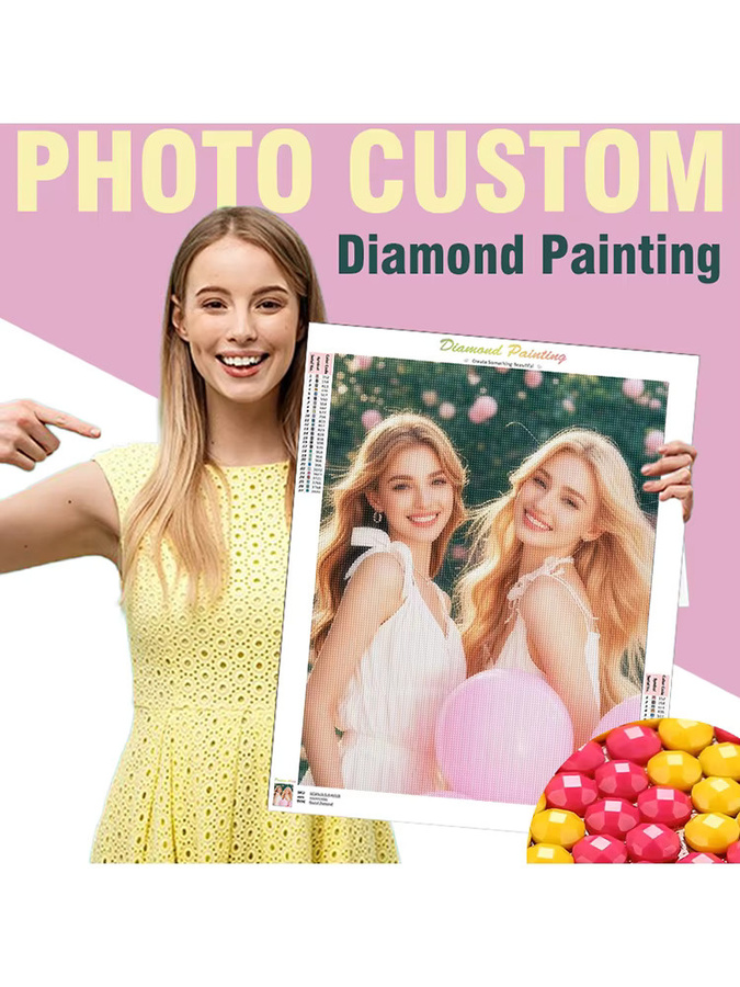 GATYZTORY DIY Diamantmalerei Set mit individuellem Foto als abstrakte Kreuzstich-Stickerei für deine Dekoration - Bild 4