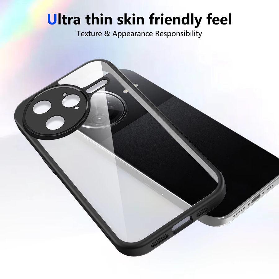 Xiaomi Poco F7 Ultra und Poco F7 Pro Handyhülle aus Silikon mit transparenter matter Rückseite und Luftpolster-Stoßfänger-Schutz - Bild 2