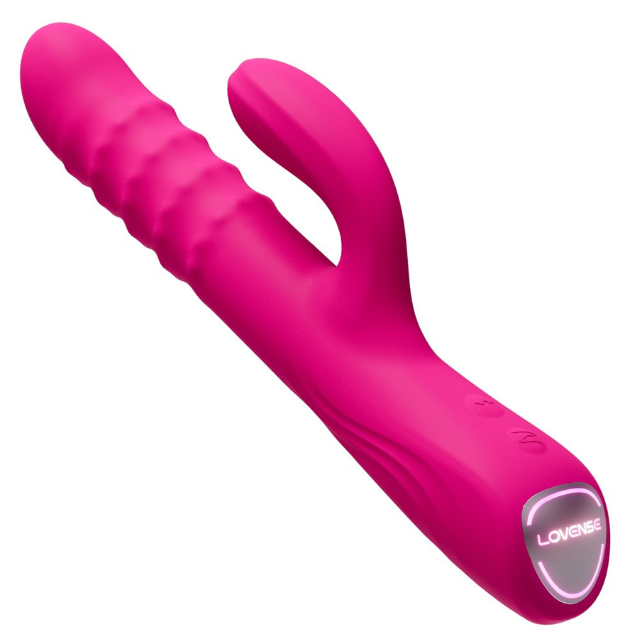 Lovense Rabbitvibrator Velvo mit WaveRoller-Massageperlen in Pink - Bild 3