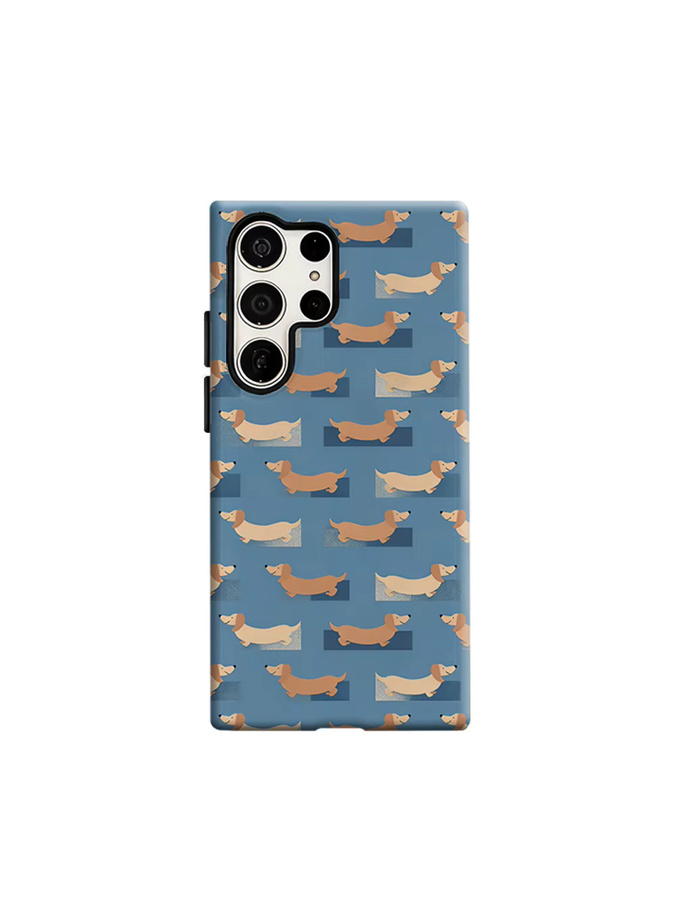 Stoßfeste und robuste Handyhülle mit Dackel-Motiv in Blau für Samsung Galaxy S26 S25 S24 S23 Ultra Plus - Bild 5