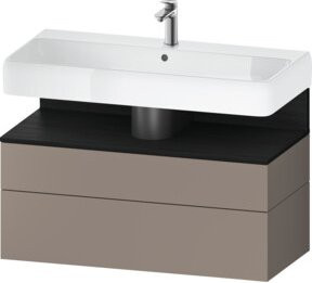 Duravit Waschtischunterschrank Qatego in Weiß/Grau Matt, B/T/H: 99 x 47 x 59 cm - Bild 1