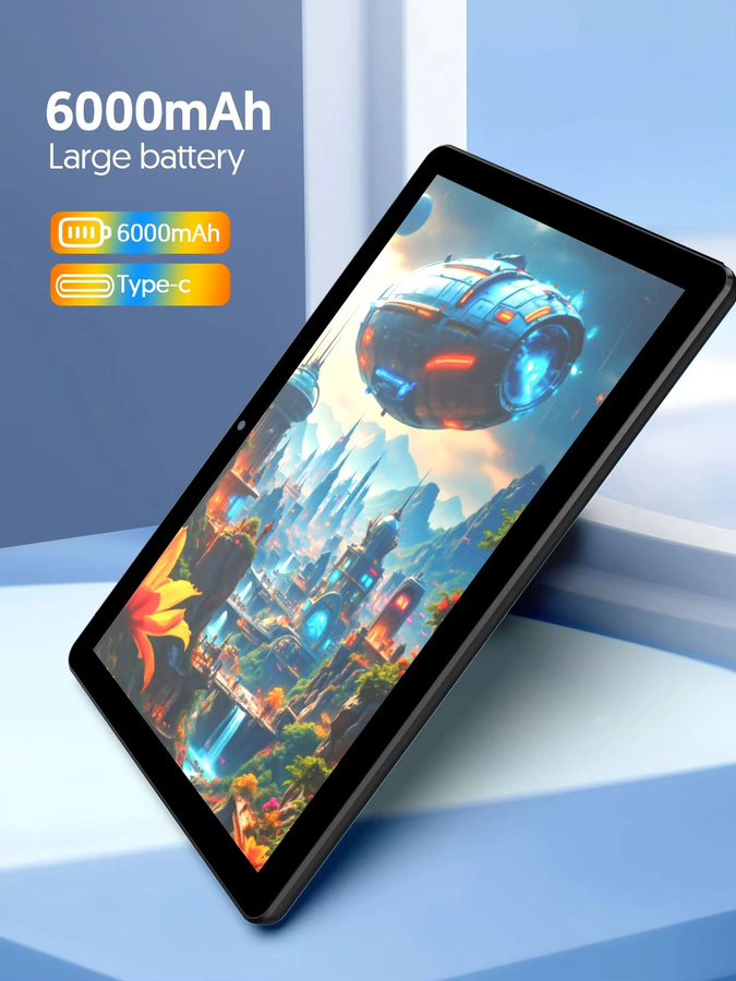 BAKEN Android 15 Tablet in Blau mit 10,0 Zoll Bildschirm, 12GB RAM, 64GB Speicher, Quad-Core-Prozessor, 6000mAh und Dual-Kameras (2MP+8MP) - Bild 7