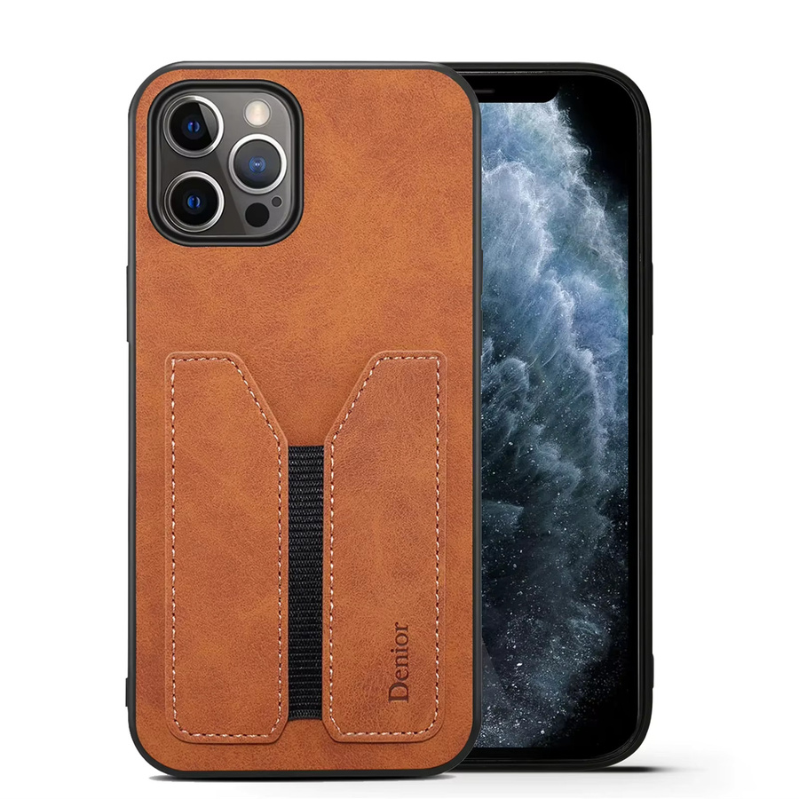 Handyhülle aus PU Leder mit Kartenhalter und Brieftasche für Apple iPhone 16 15 14 13 12 11 Pro Max Mini in Rot und Braun - Bild 1