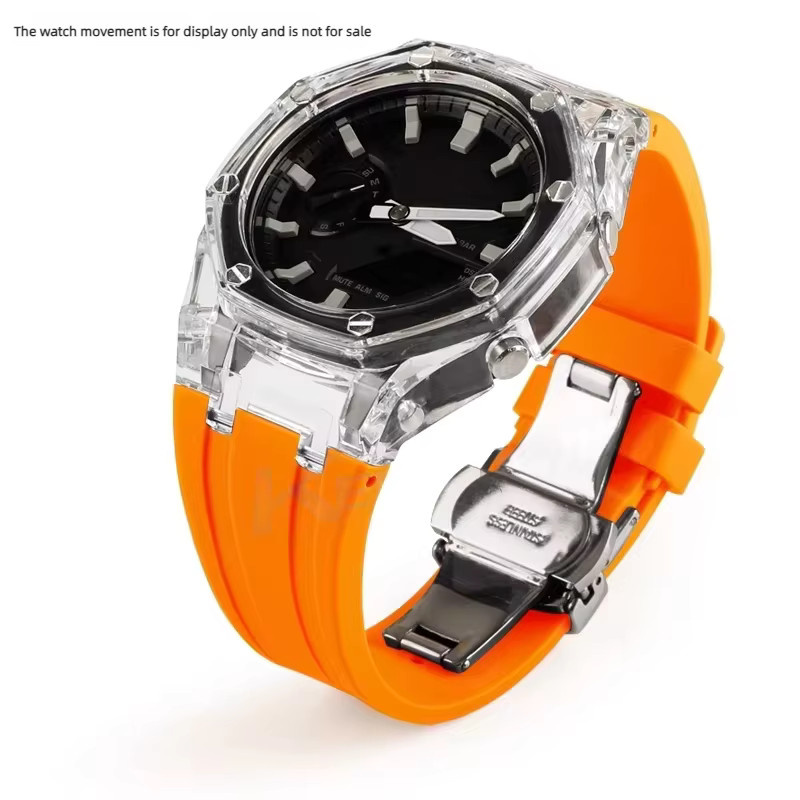 Casio Mod-Kit für G-Shock, transparentes PC-Gehäuse, Armband, Schmetterlingsverschluss - Bild 2