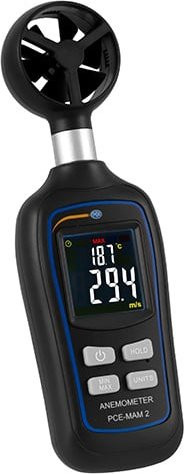 PCE Instruments Mini-Anemometer PCE-MAM 2 zur Messung der Windgeschwindigkeit in Schwarz - Bild 1
