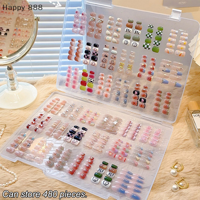 Hoeaden Aufbewahrungsbox für künstliche Nagelspitzen, transparent, 22,5 cm - Bild 1