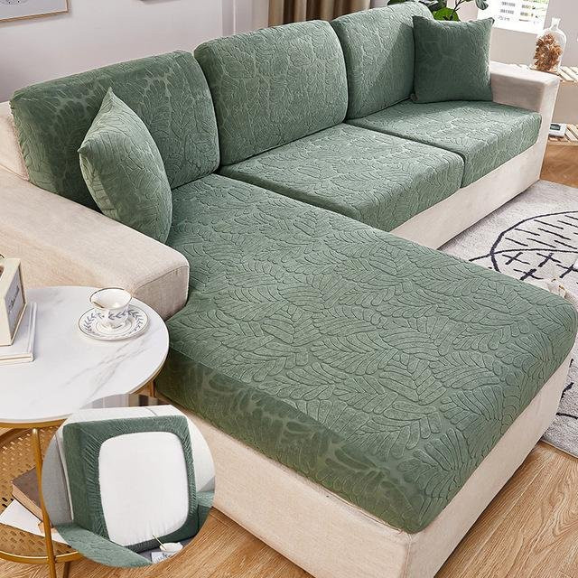 Housmife Jacquard Sofa Schonbezug in Grün, rutschfester Möbelschutz für 1-4 Sitzer - Bild 1