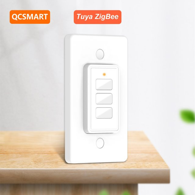 Tuya Smart Life ZigBee Mini Szenenschalter Fernbedienung 3 Gang mit 9 Steuermodi in Weiß für Home Assistant Google Alexa DIY Automatisierung - Bild 1