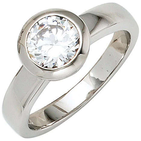 Colfem Ring 925 Silber, Zirkonia, Damen, Ringgröße 60 - Bild 1