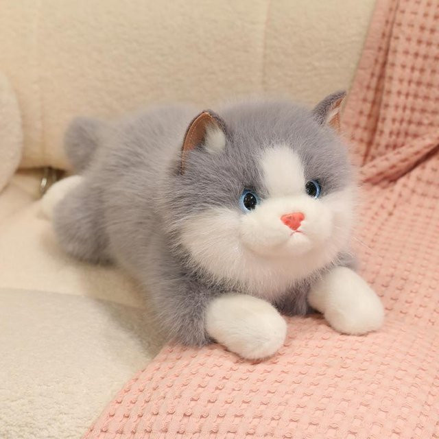 Yiran toy Ragdoll Katze Plüschtier, grau, 45cm - Bild 1