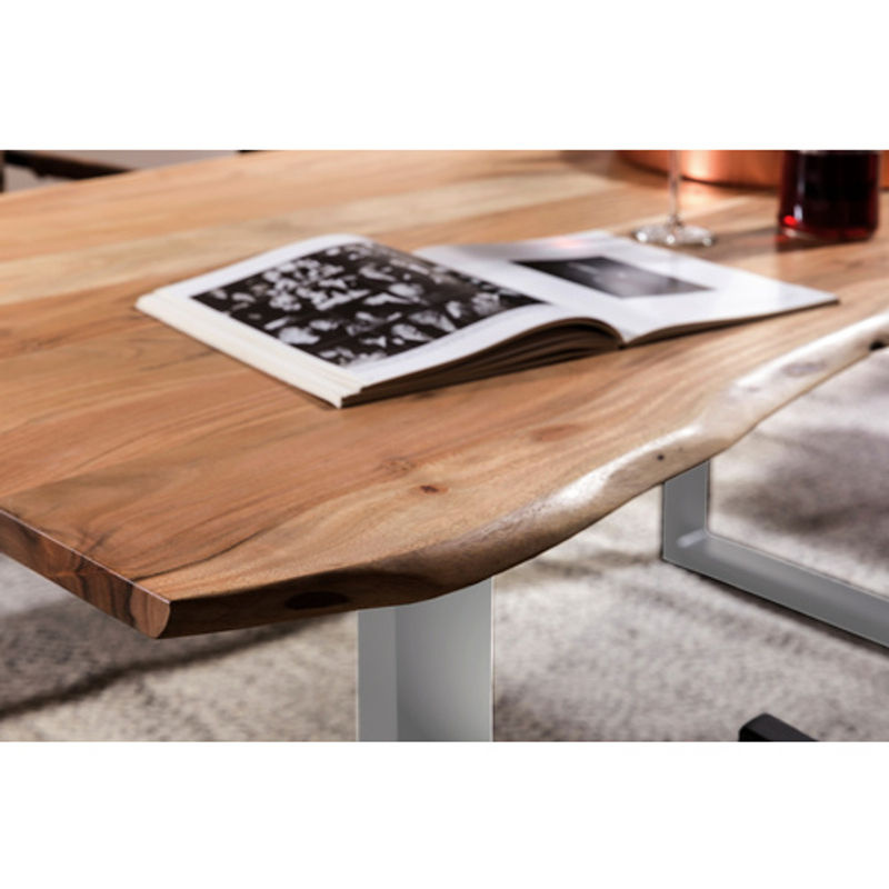 SIT Tisch TABLES & CO aus Akazienholz und Stahl in Braun, H: 78 cm, B: 100 cm, T: 100 cm - Bild 2
