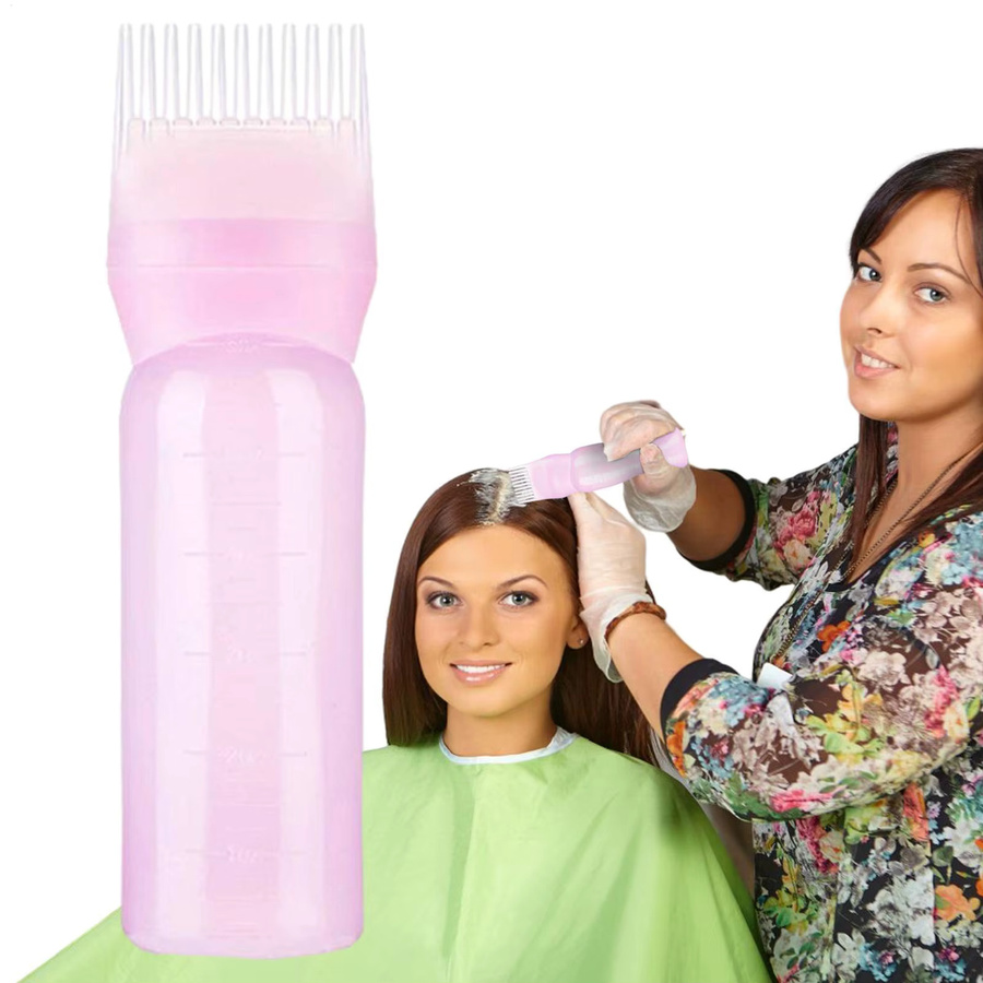 3-Farbige Salon-Haaröl-Applikatorflasche, Professionelle Färbekammflasche - Bild 2