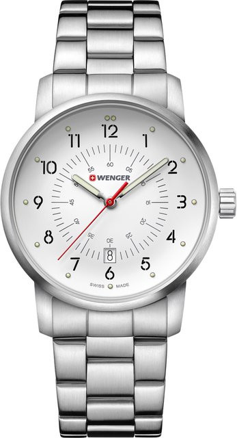 Wenger Herrenuhr, Quarz, Edelstahl, 42 mm, 10 ATM - Bild 1