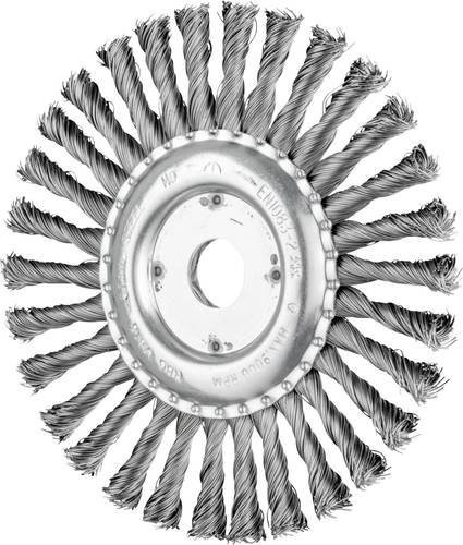PFERD TOOLS Rundbürste gezopft RBG für Winkelschleifer, Stahl-Draht-Ø 0,50 mm, Farbe: Silber, Durchmesser: 178 mm, B/T/H: 178 x 13 x 22,2 mm - Bild 1