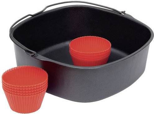 Philips Airfryer XL Backset HD9945/01 in Rot mit Backform und Muffin Cups - Bild 1