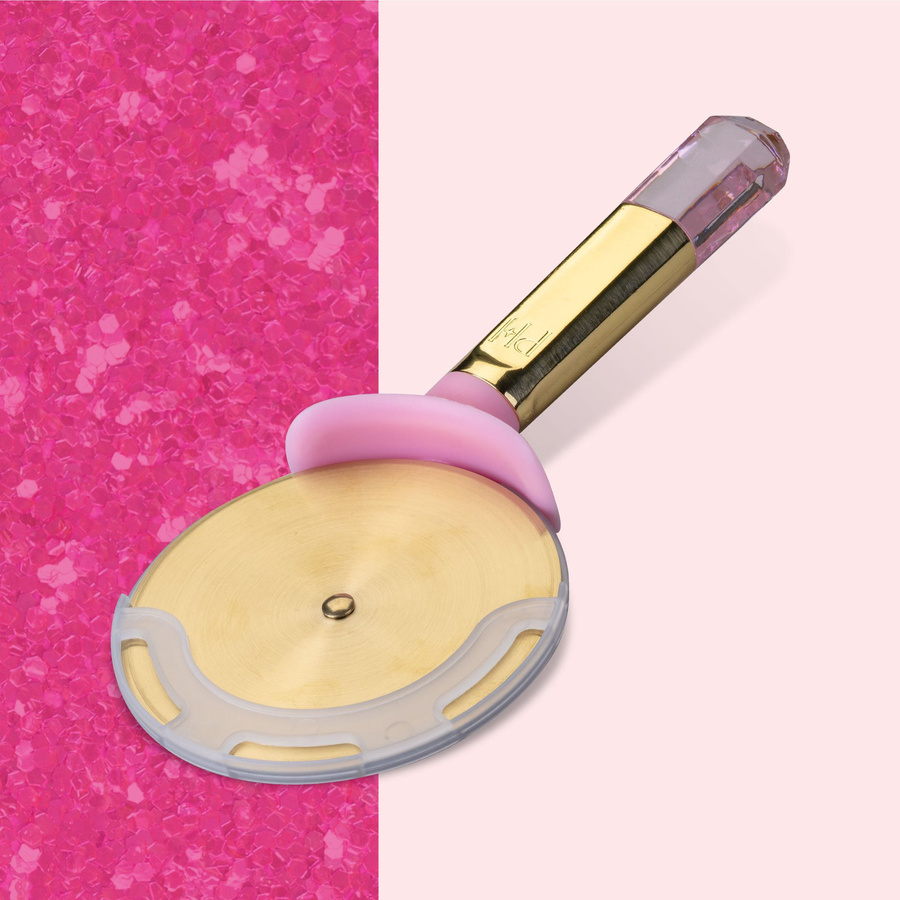 Paris Hilton Pizzaschneider XXL in Gold und Pink mit Fingerguard und Spülmaschinenfestigkeit - Bild 2