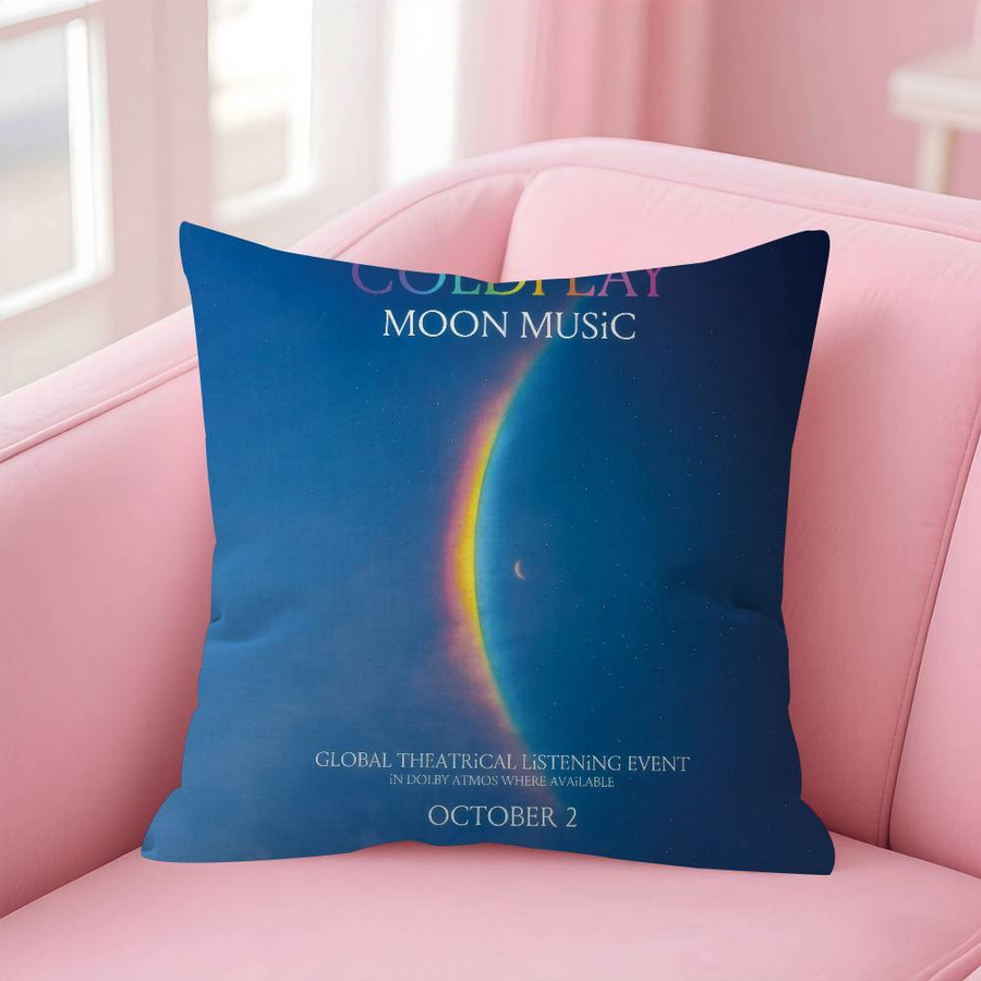 Kissenbezug mit Coldplay Mond und Ahorn Design in Peach Skin, B/T/H: 18 x 18 x 18 cm - Bild 4