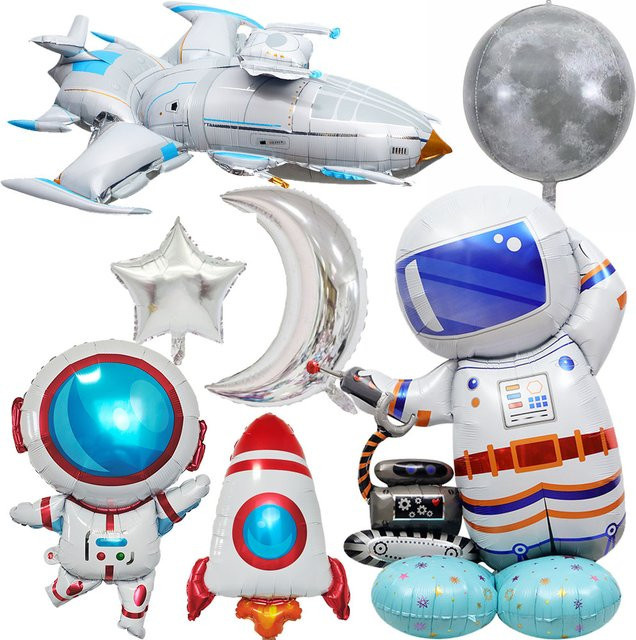 PartiesTour 4D-Raumschiff-Ballon, Astronauten-Ballon, Space-Shuttle-Ballon zum Aufblasen - Bild 1