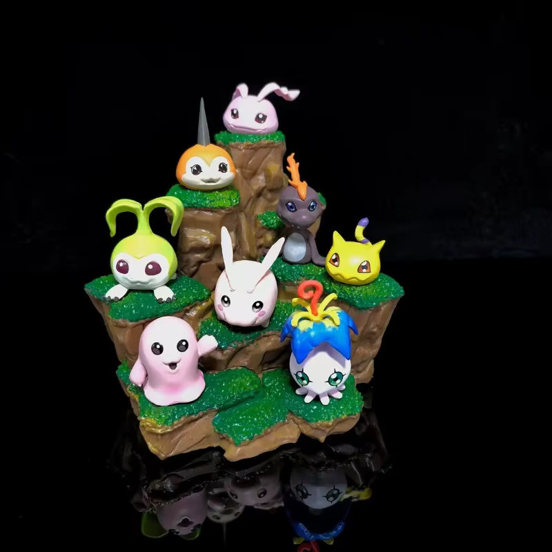 Bandai Cartoon Nette Digitale Baby Desktop Haustier Figuren, 8-teiliges Set, Bunt / Mehrfarbig, Kunststoff - Bild 4