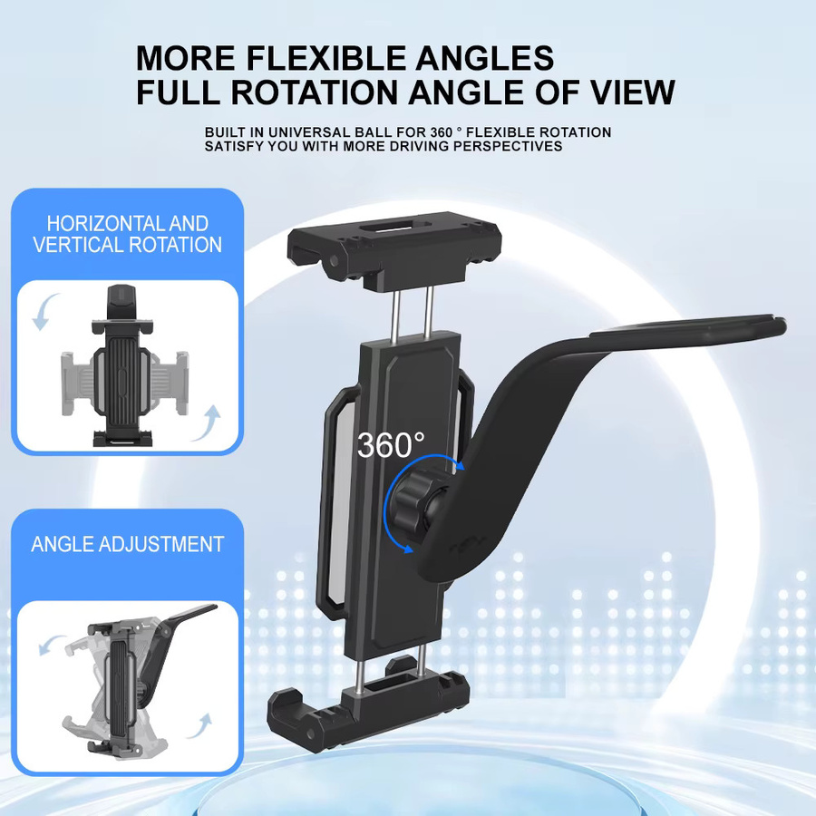 Xnyocn Universal Auto-Tablet-Ständer für 4–13 Zoll in Schwarz für Armaturenbrett und Mittelkonsole - Bild 4