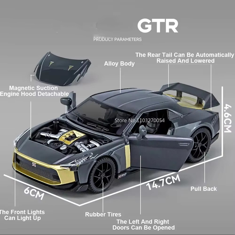 RMZ city GTR50 Lightning Track Edition Sportwagenmodell, 1:32, mit Licht und Sound - Bild 6