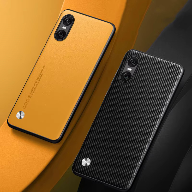 EUCAGR Luxus PU Leder Handyhülle für Sony Xperia 1 VII 10 VI 1 VI 5 stoßfest in Orange - Bild 2