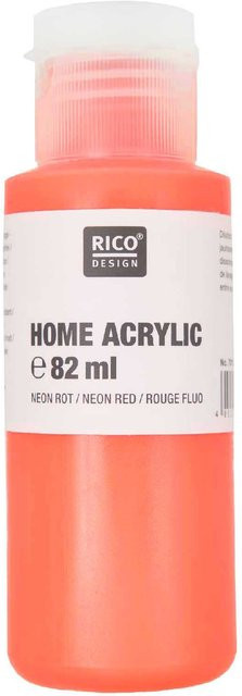 Rico Design Home Acryl-Deko in Neonrot und Orange - Bild 1