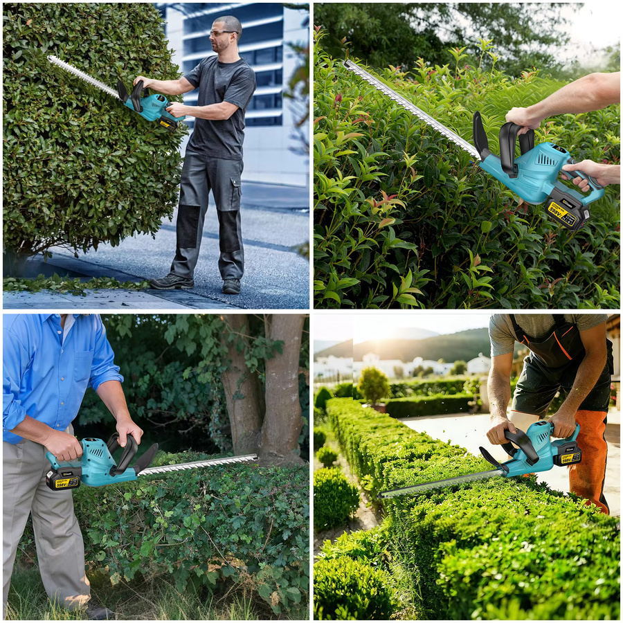 Gisam Elektrische Heckenschere 2000W Kabellose Gartenschere für Makita 18V Akku mit 7200SPM für die Landschaftspflege - Bild 2