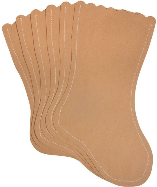 Rayher Weihnachtsstrümpfe aus Kraftpapier in Braun für Weihnachten und den Nikolaustag, B/H: 18,0 x 27,5 cm - Bild 1