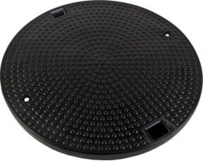 Wilo Schachtabdeckung Standard WS 900/1100 aus Kunststoff und Edelstahl in Schwarz - Bild 1