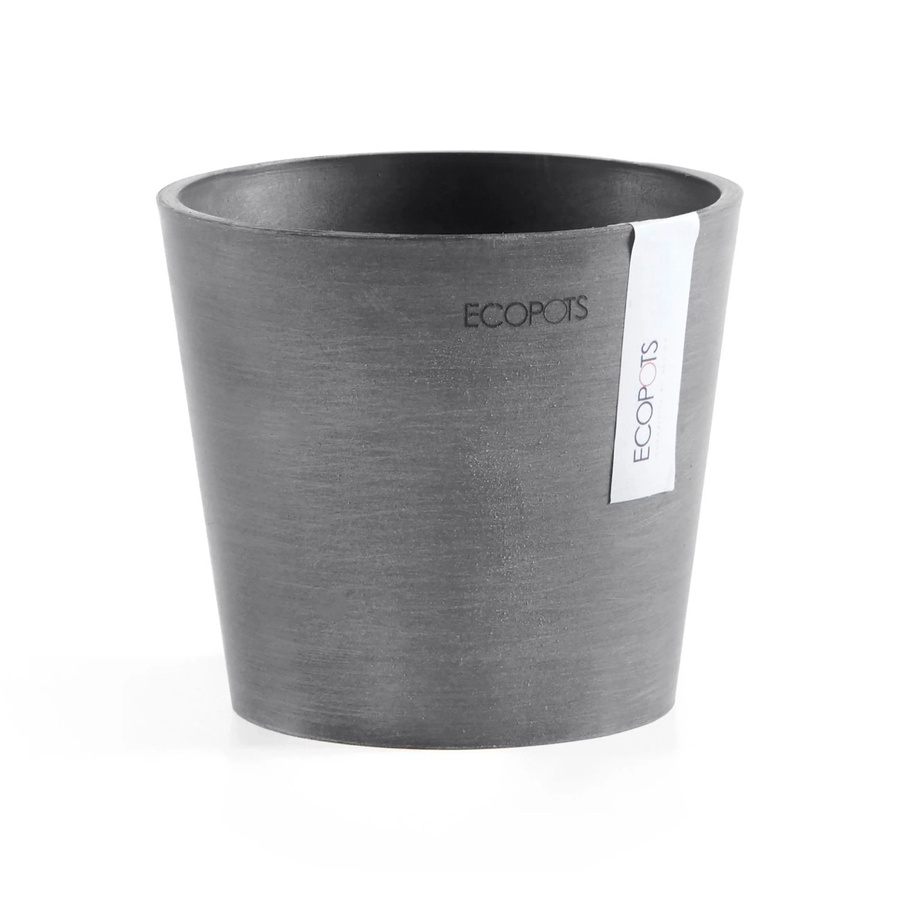 Ecopots Pflanztopf Amsterdam Grau Durchmesser: 13 cm, Höhe: 11 cm - Bild 2