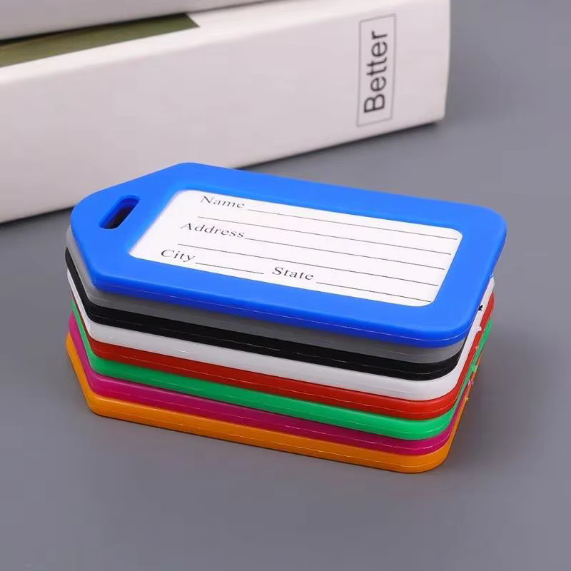 Gepäckanhänger aus Kunststoff für Reisen und Koffer, ID-Adresshalter und Namensschilder in Grün und Multicolour, Unisex - Bild 4