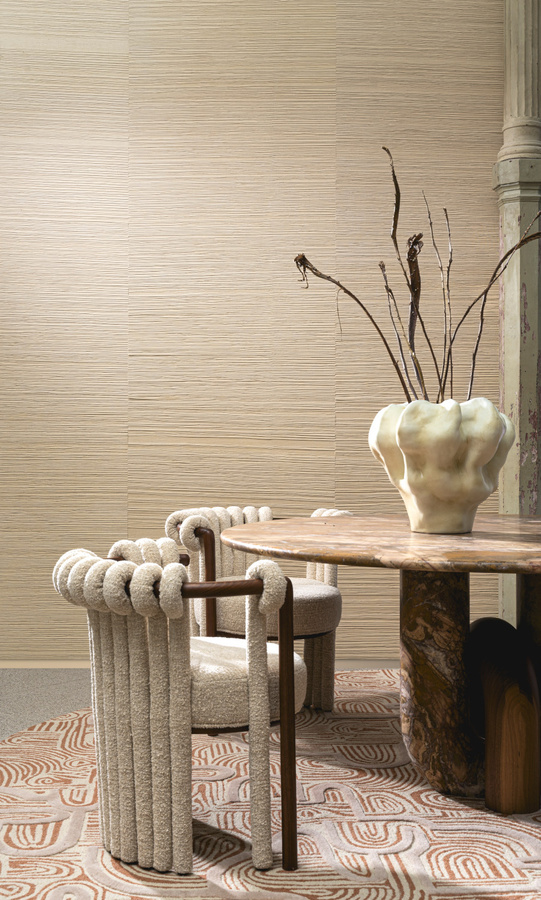 Arte International Wallpaper Drift Linen in Beige mit abstraktem Naturdesign - Bild 1