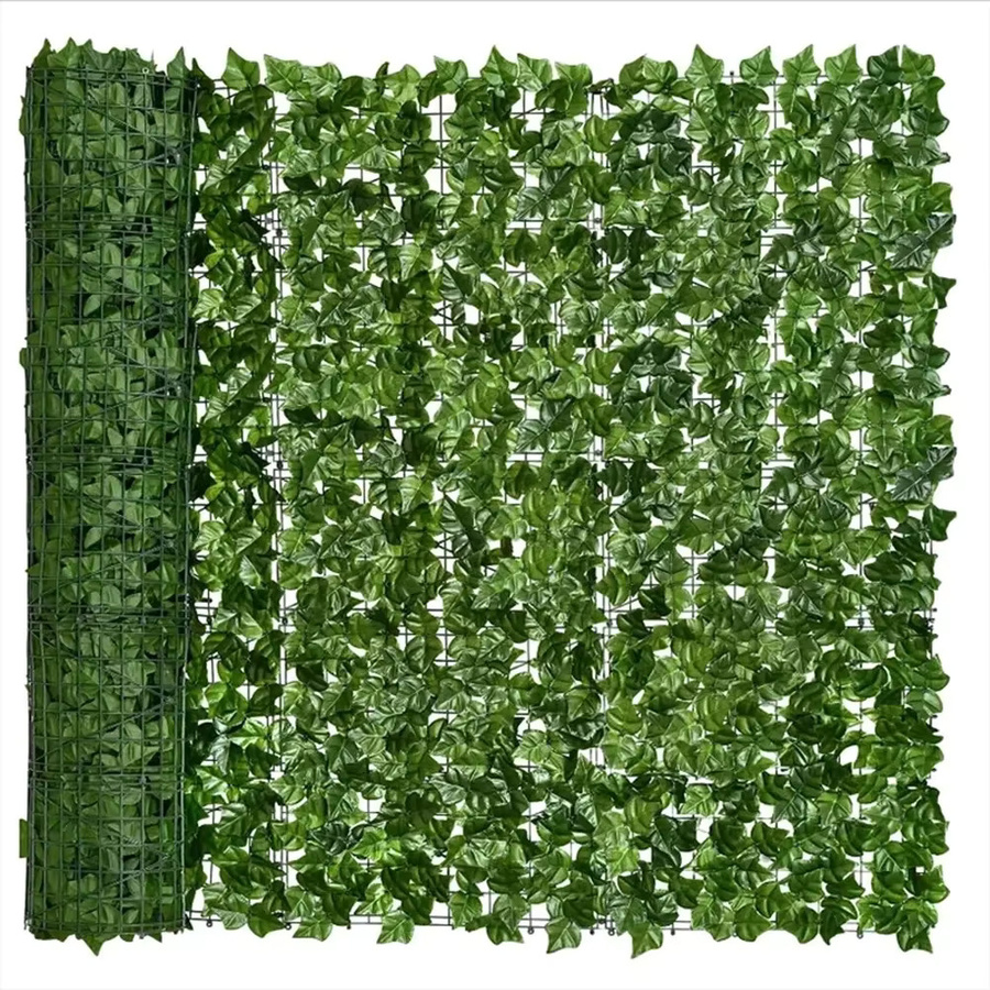 Künstliche Efeu-Hecke als grüner Sichtschutz für Garten und Balkon, Farbe: Grün, B x H: 50 x 200 cm - Bild 1