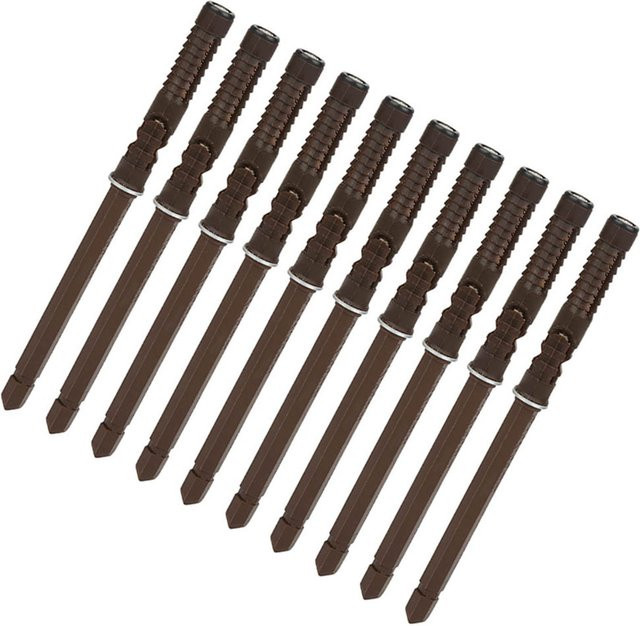 Painter Set aus 10 verdeckten Wandregalhaltern in Braun, Regalträger Befestigungswinkel 10 x 100 mm - Bild 1