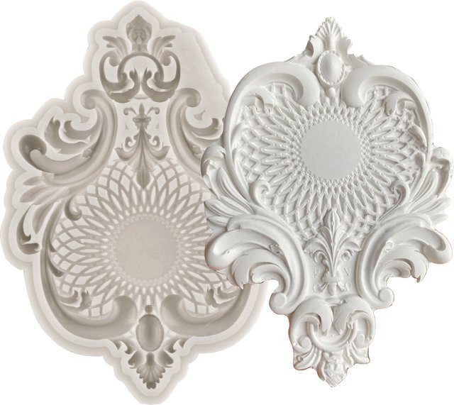 Silikon Relief Formen in Weiß für Fondant, Cupcake Topper und Schokolade zur Dekoration von Kuchen und Süßigkeiten - Bild 1
