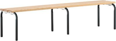 Sypro Sitzbank aus Kiefer, stapelbar, anthrazit, Breite: 200 cm - Bild 1