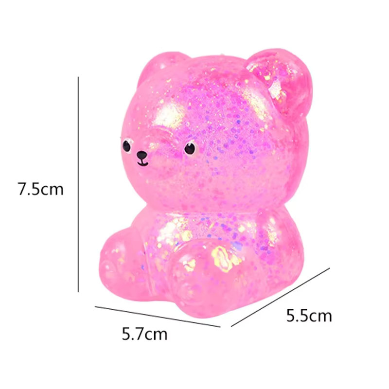 Meade Fidget Glitzer Gummibärchen Quetschspielzeug, Anti-Stress Dekompression - Bild 2
