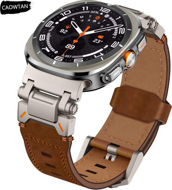 CAOWTAN Uhrenarmband Leder, Samsung Galaxy Watch Ultra 47 mm - Bild 1