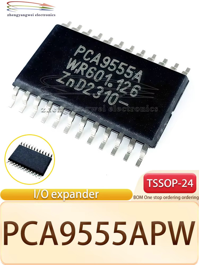 5er Set PCA9555APW I2C Bus I/O Extender Port Chip von ZHENGYANGWEI ELECTRONICS, 16 Bit Kommunikationsschnittstellen-Chip im TSSOP-24 Gehäuse - Bild 4