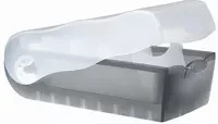 HAN Karteikasten CROCO DIN A7 quer aus Kunststoff in Transparent und Grau - Bild 1