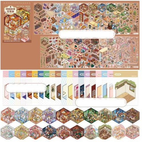 Wonder Hobby Miniaturhausszene Traumhütte DIY Mini-Buch-Set Bunt - Bild 1